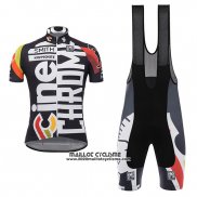 2017 Maillot Ciclismo Cinelli Chrome Noir Manches Courtes et Cuissard