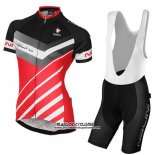 2017 Maillot Ciclismo Femme Nalini Zebrana Rouge et Noir Manches Courtes et Cuissard