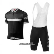 2017 Maillot Ciclismo Loffler Noir et Gris Manches Courtes et Cuissard