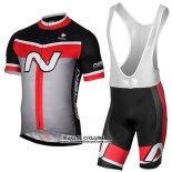 2017 Maillot Ciclismo Nalini Navision Noir et Gris Manches Courtes et Cuissard