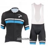 2017 Maillot Ciclismo Pinarello Noir et Bleu Manches Courtes et Cuissard