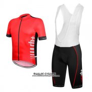 2017 Maillot Ciclismo RH+ Rouge Manches Courtes et Cuissard