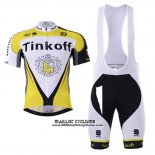 2017 Maillot Ciclismo Tinkoff Jaune Manches Courtes et Cuissard