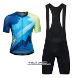 2017 Maillot Ciclismo Ykywbike Aa04 Adh04 Bleu Manches Courtes et Cuissard