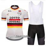 2018 Maillot Ciclismo Lotto Soudal Champion Allemagne Manches Courtes et Cuissard