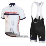 2018 Maillot Ciclismo Specialized Blanc Rouge Violet Manches Courtes et Cuissard