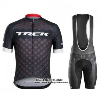 2018 Maillot Ciclismo Trek Noir Manches Courtes et Cuissard