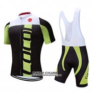 2019 Maillot Ciclismo Coconut Ropamo Noir Vert Manches Courtes et Cuissard