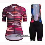2019 Maillot Ciclismo Femme Canyon Rouge Manches Courtes et Cuissard