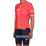 2019 Maillot Ciclismo Femme MAAP Rouge Manches Courtes et Cuissard