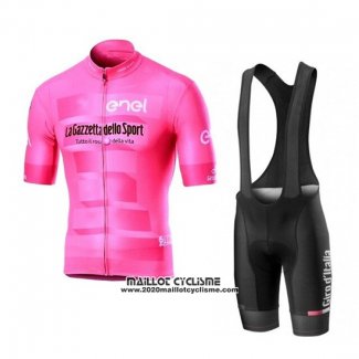 2019 Maillot Ciclismo Giro D'italie Rose Manches Courtes et Cuissard