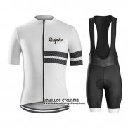 2019 Maillot Ciclismo Rapha Blanc Noir Manches Courtes et Cuissard