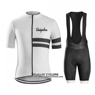 2019 Maillot Ciclismo Rapha Blanc Noir Manches Courtes et Cuissard