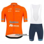 2019 Maillot Ciclismo Tour Down Under Ochre Orange Manches Courtes et Cuissard