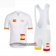 2019 Maillot Ciclismo Vuelta Espana Blanc Manches Courtes et Cuissard