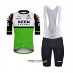 2020 Maillot Ciclismo Kern Pharma Blanc Vert Noir Manches Courtes et Cuissard