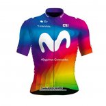 2020 Maillot Ciclismo Movistar Multicolore Manches Courtes et Cuissard