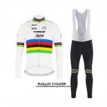 2020 Maillot Ciclismo UCI Mondo Champion Trek Segafredo Manches Longues et Cuissard