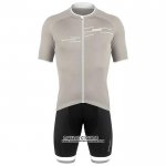2020 Maillot Cyclisme De Marchi Lumiere Gris Manches Courtes et Cuissard