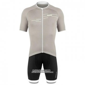 2020 Maillot Cyclisme De Marchi Lumiere Gris Manches Courtes et Cuissard