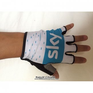 2020 Sky Gants Ete Ciclismo Bleu Blanc