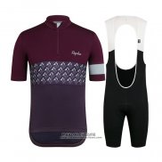 2021 Maillot Cyclisme Rapha Fonce Violet Manches Courtes et Cuissard