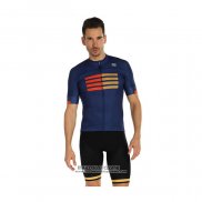 2021 Maillot Cyclisme Sportful Bleu Manches Courtes et Cuissard