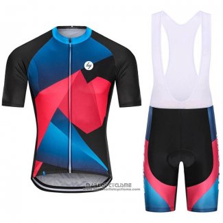 2021 Maillot Cyclisme Steep Rouge Bleu Manches Courtes et Cuissard(2)