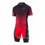 2022 Maillot Cyclisme Loffler Noir Rouge Manches Courtes et Cuissard