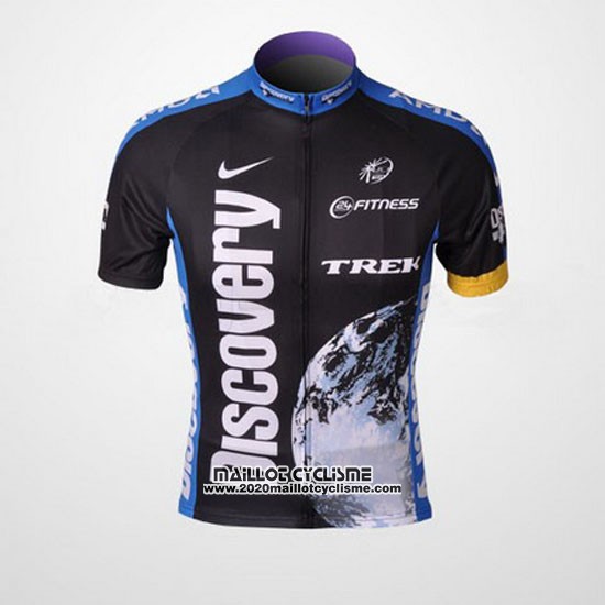 2007 Maillot Ciclismo Trek Noir et Bleu Manches Courtes et Cuissard