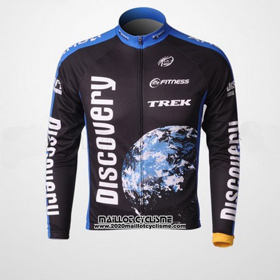 2007 Maillot Ciclismo Trek Noir et Bleu Manches Longues et Cuissard