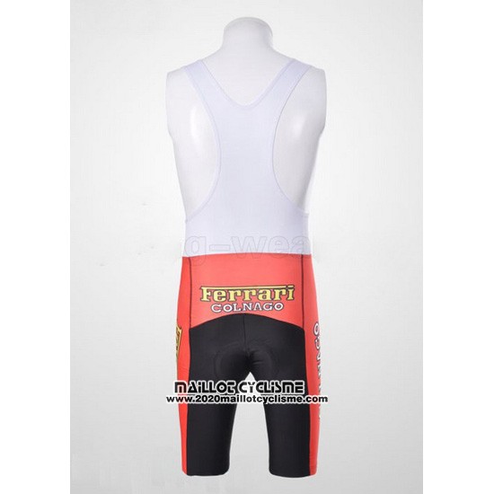 2010 Maillot Ciclismo Ferrari Noir et Rouge Manches Courtes et Cuissard
