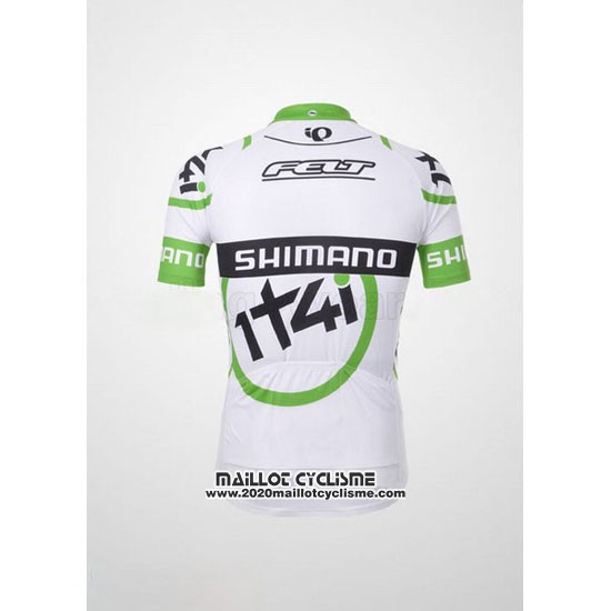 2012 Maillot Ciclismo 1t4i Blanc et Vert Manches Courtes et Cuissard