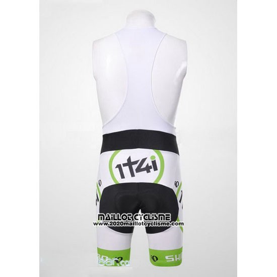 2012 Maillot Ciclismo 1t4i Blanc et Vert Manches Courtes et Cuissard