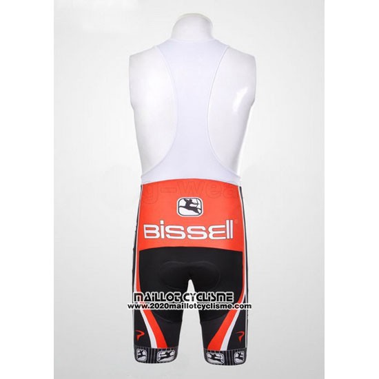 2012 Maillot Ciclismo Bissell Blanc et Rouge Manches Courtes et Cuissard