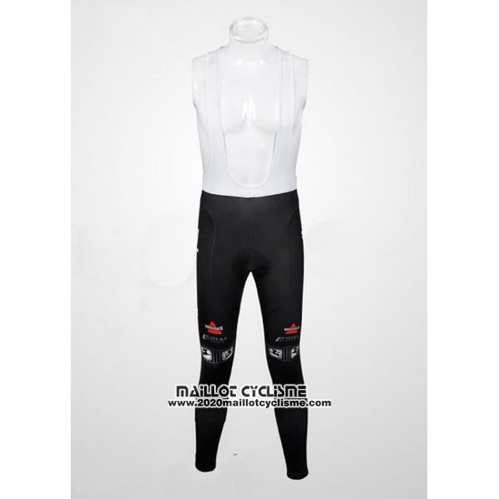2012 Maillot Ciclismo Bissell Blanc et Rouge Manches Longues et Cuissard
