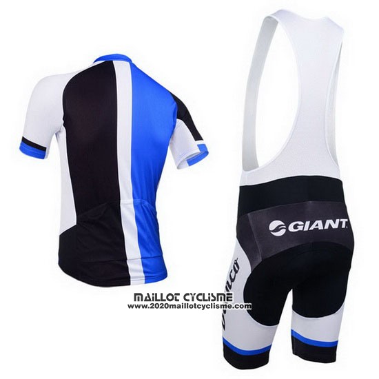 2013 Maillot Ciclismo Blanco Noir et Bleu Manches Courtes et Cuissard
