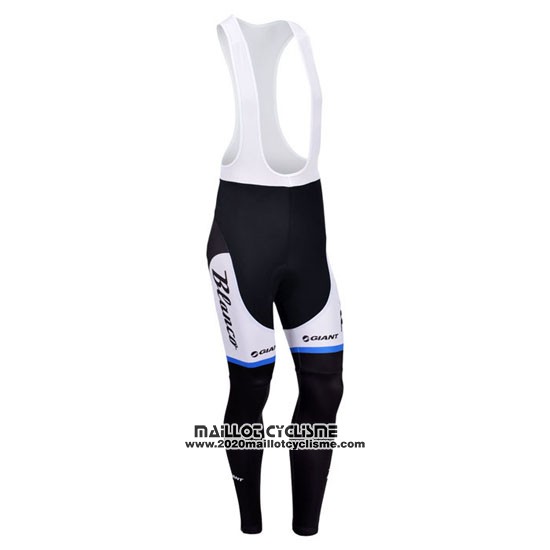 2013 Maillot Ciclismo Blanco Noir et Bleu Manches Longues et Cuissard
