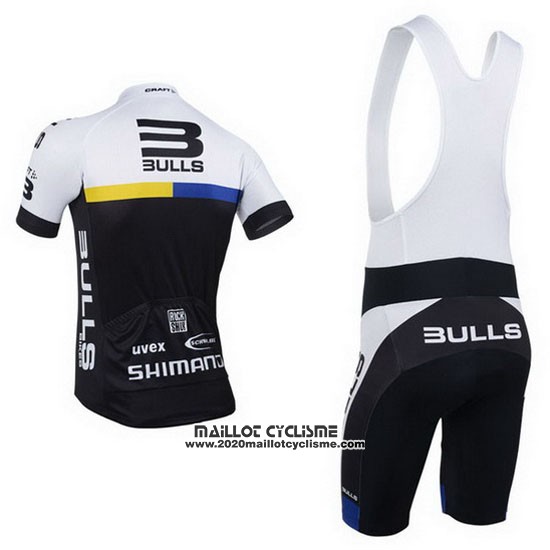 2013 Maillot Ciclismo Bulls Noir et Blanc Manches Courtes et Cuissard