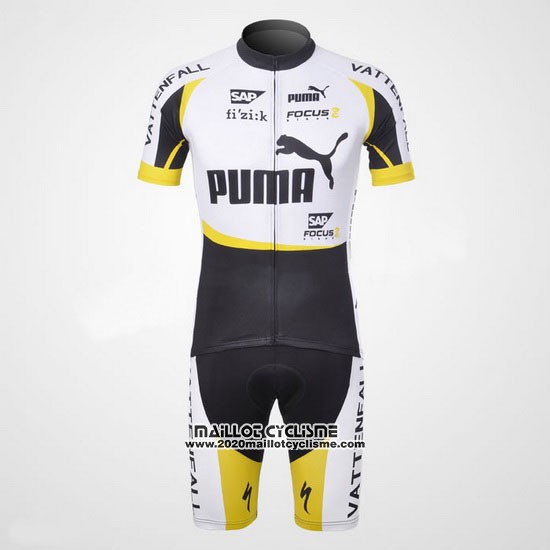 2013 Maillot Ciclismo Puma Noir et Blanc Manches Courtes et Cuissard