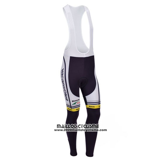 2013 Maillot Ciclismo Vacansoleil Jaune et Bleu Manches Longues et Cuissard