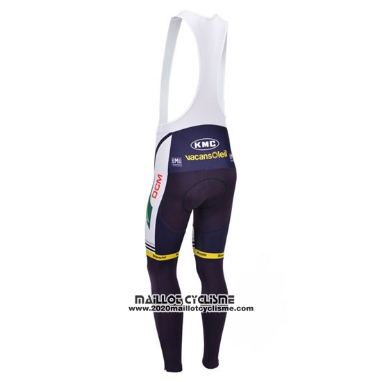 2013 Maillot Ciclismo Vacansoleil Jaune et Bleu Manches Longues et Cuissard
