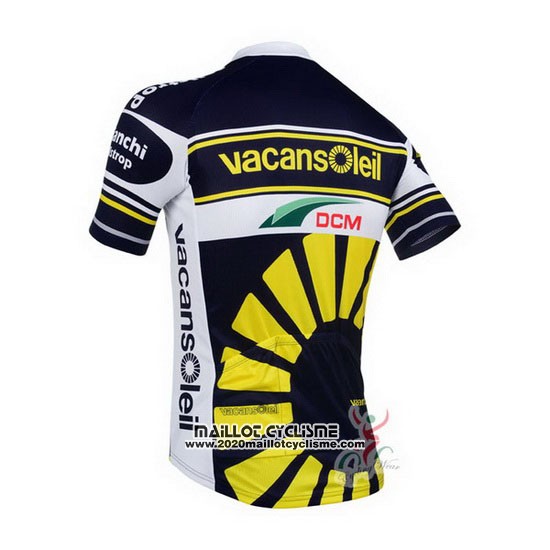 2013 Maillot Ciclismo Vacansoleil Jaune et Noir Manches Courtes et Cuissard