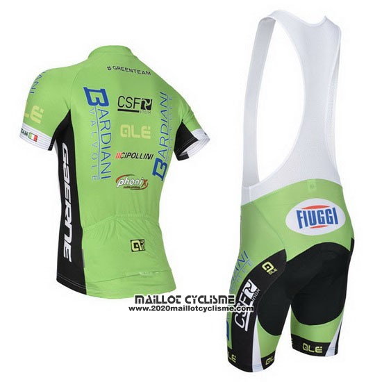 2014 Maillot Ciclismo Bardiani Blanc et Vert Manches Courtes et Cuissard