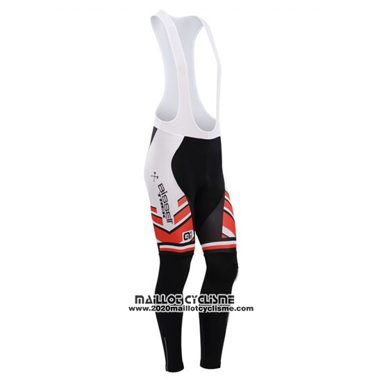 2014 Maillot Ciclismo Bissell Blanc et Rouge Manches Longues et Cuissard
