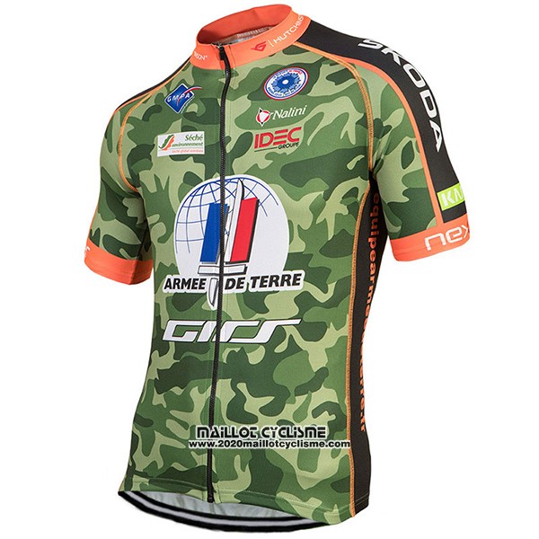 2017 Maillot Ciclismo Armee DE Terre Camouflage Manches Courtes et Cuissard