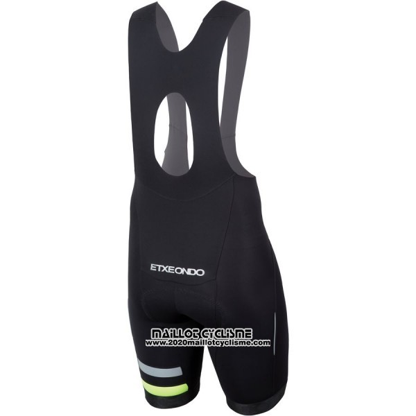 2017 Maillot Ciclismo Etxeondo Entzun Noir et Jaune Manches Courtes et Cuissard
