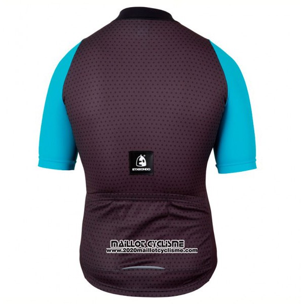 2017 Maillot Ciclismo Etxeondo Neo Noir et Bleu Manches Courtes et Cuissard