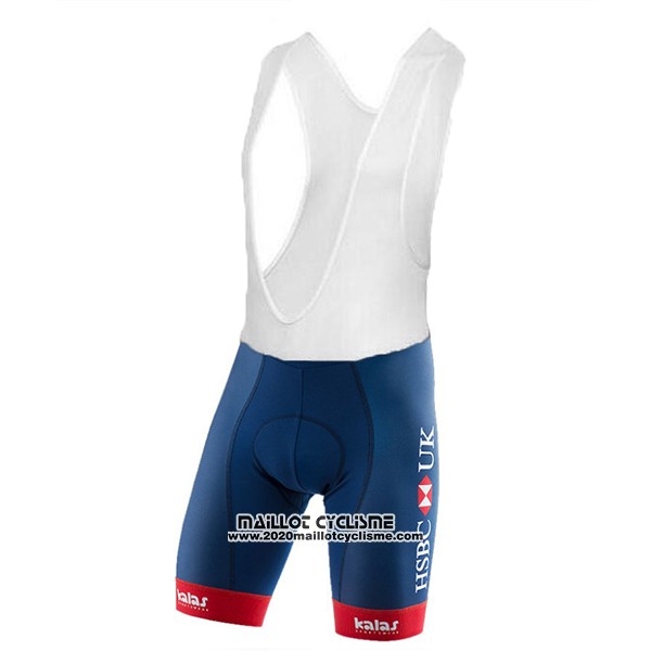 2017 Maillot Ciclismo Great Britain Bleu et Blanc Manches Courtes et Cuissard