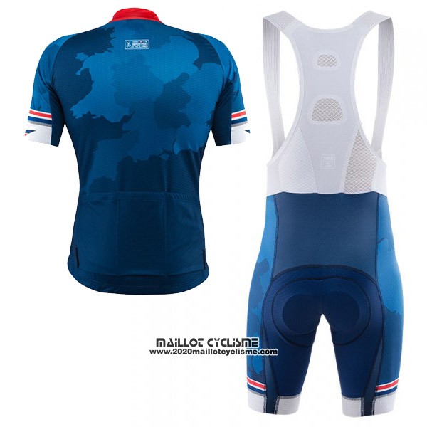 2017 Maillot Ciclismo Kalas HSBC GB Bleu Manches Courtes et Cuissard